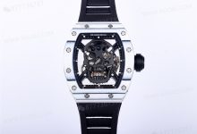 JB厂理查德米勒RM52-01真陀飞轮-白色做工详情-涛哥玩表